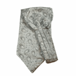 Γραβάτα-φουλάρι τύπου Ascot γκρι ανοιχτό - Image 3