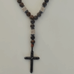 Ροζάριο με μπρονζίτη λάβα και αιματίτη - Image 3