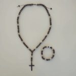 Ροζάριο με μπρονζίτη λάβα και αιματίτη - Image 4