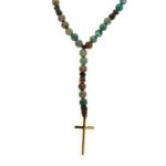 Ροζάριο με aquamarine, αιματίτη και καρύδα - Image 2