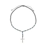 Ροζάριο με λάβα αχάτη και αιματίτη