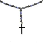 Ροζάριο με λάβα σοδαλίτη και αιματίτη - Image 2