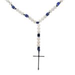 Ροζάριο με λάβα λευκή και αιματίτη - Image 2