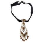 Γραβατάκι μεταλλικό ασημί μελί - Image 2