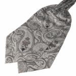 Γραβάτα-φουλάρι τύπου Ascot γκρι σκούρο