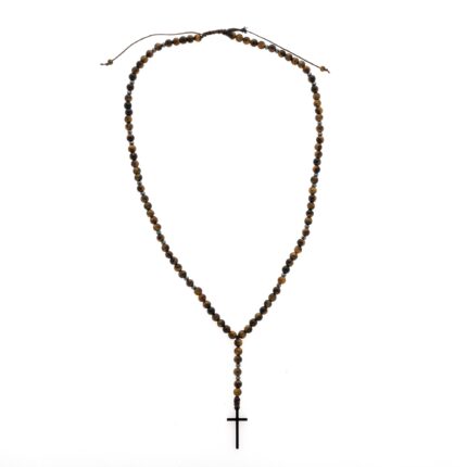 Ροζάριο με μάτι τίγρης και αιματίτη